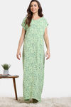 Zivame Floral Vines Woven Full Length Nightdress - Arcadian Green — thumbnail 2
